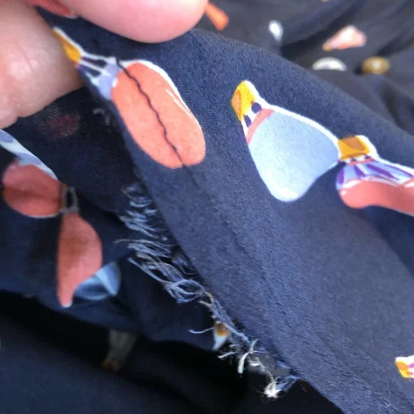 Anthropologie Maeve navy blue pink hot air balloon sleeveless top size Large - Picture 12 of 16